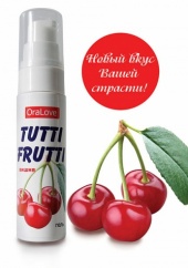 Вкусный оральный гель на фруктозе Tutti-Frutti OraLove, вишня 30г